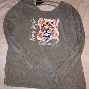 Open back Femme Royale shirt NWT